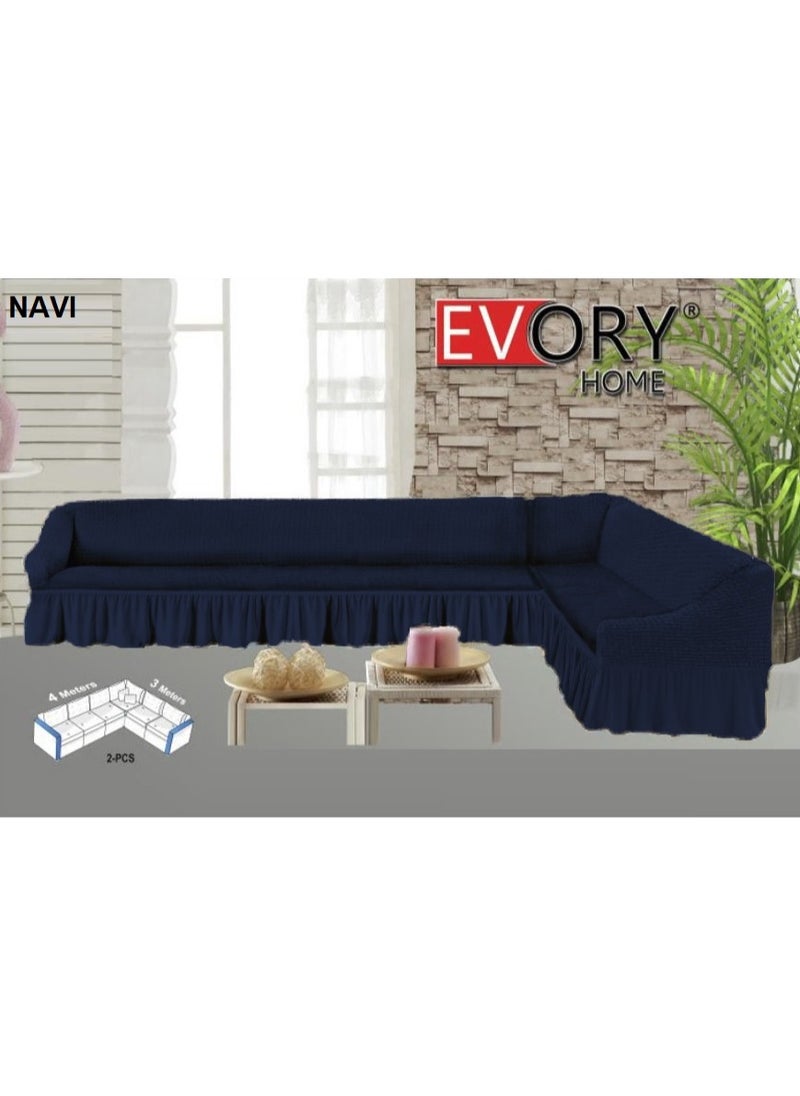 EVORY HOME Sofa Cover 2-Pieces 4m and 3m Super Stretchable Anti-Wrinkle Slip Flexible Resistant 