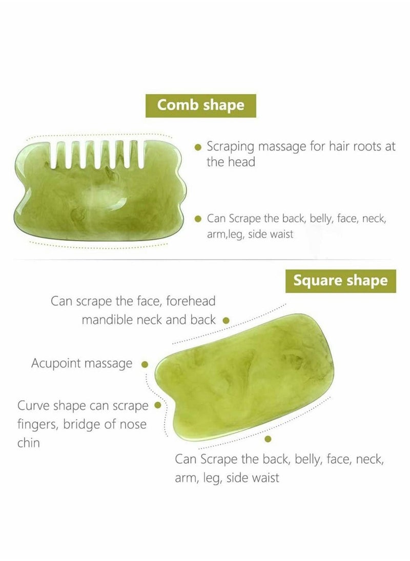 Excefore Gua Sha Scraping Massage Tool,  7 in 1 Chinese Gua Sha Kit for Facial Neck Arms Body Legs Back  - Image 4