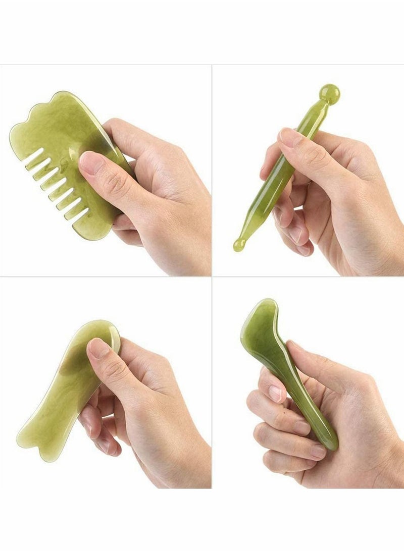 Excefore Gua Sha Scraping Massage Tool,  7 in 1 Chinese Gua Sha Kit for Facial Neck Arms Body Legs Back  - Image 2