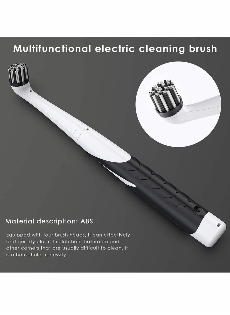 Electric Sonic Cleaning Brush Sonic Sink Scrubber with 4 Brush Head Cleaning Brush Oscillating Cleaning Tool Power Brush Handheld Cordless Electric Scrubber - Image 5