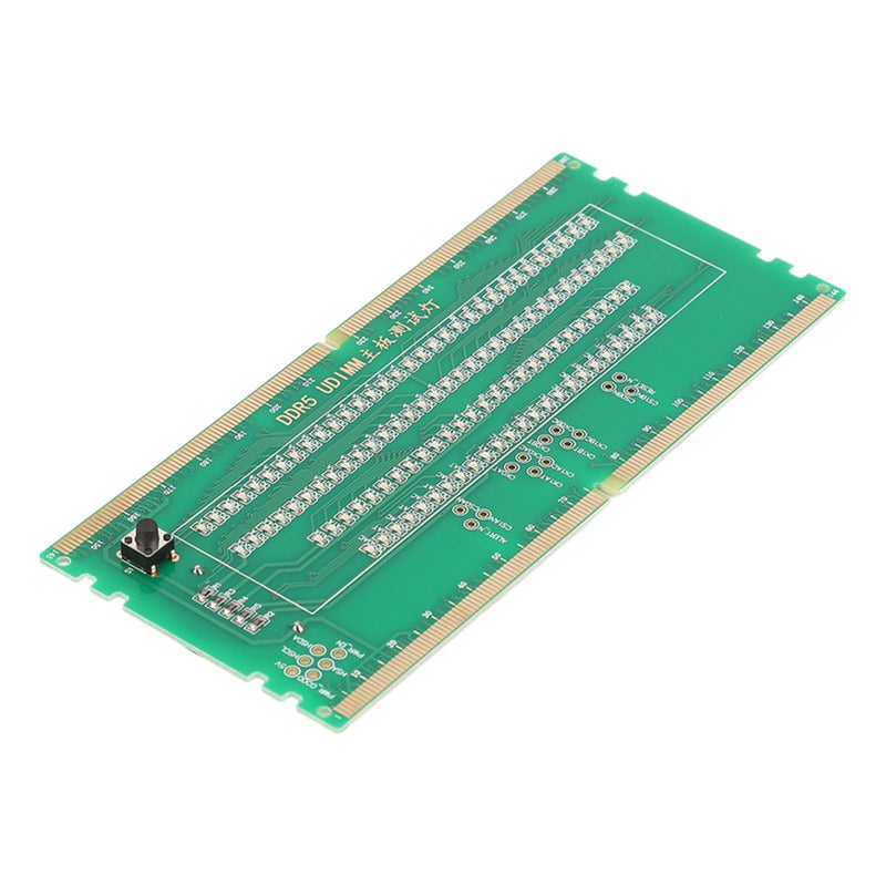 DDR5 RAM Memory Slot Tester Card with LED Lights Portable for PC Motherboard RAM Memory Maintenance Green - Image 1
