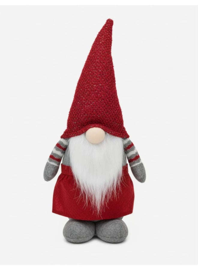 AKDC 60cm Christmas Gnome Figurine | Sweater Design with Soft Wool Beard in Red Color Décor - Image 1
