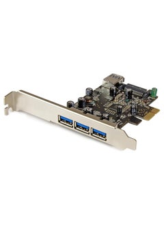 Startech.com StarTech.com 4-Port PCI Express USB 3.0 Card – 3 External & 1 Internal, Native OS Support, Standard & Low-Profile (PEXUSB3S42)  - Image 1