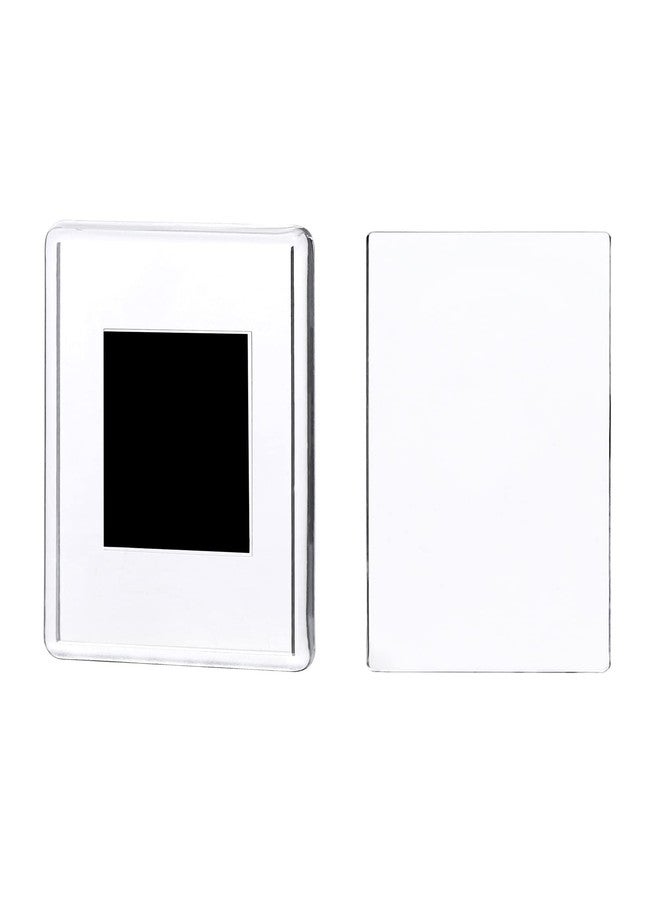 QWORK 20Pcs Small Magnetic Photo Frame for 2.75" x 1.75" Photos, Blank Acrylic Photo Frame for Refrigerator and Family Gifts - Image 2