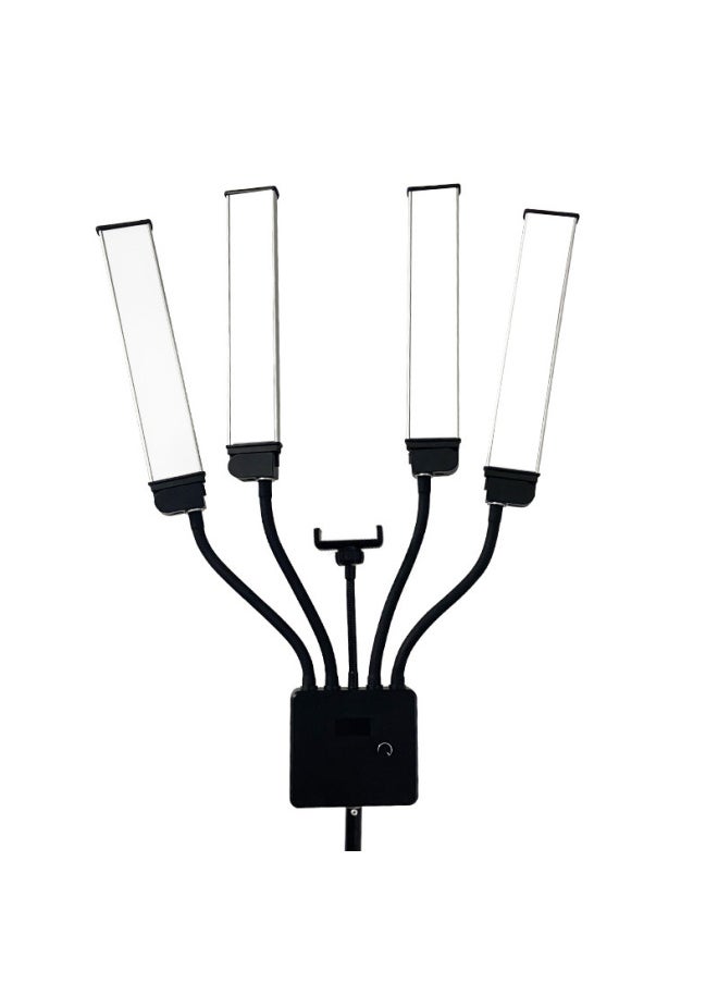 Generic Foldable Four-arm Lamp Net Red Live LED Beauty Mobile Phone Photo Fill Light Anchor Four-tube Camera Light-Light Source Color:Four Wall Lights (low Power Version Small Lamp)  - Image 5