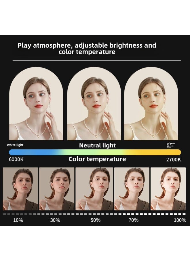 Generic Foldable Four-arm Lamp Net Red Live LED Beauty Mobile Phone Photo Fill Light Anchor Four-tube Camera Light-Light Source Color:Four Wall Lights (low Power Version Small Lamp)  - Image 2
