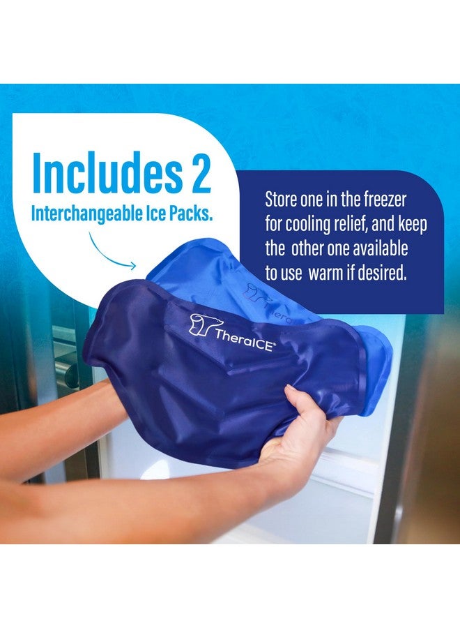TheraICE TheraICE Ice Pack Back Brace for Lower Back Pain, 2 Pack Lower Back Wrap Heating Pad Inserts, Hot or Cold Therapy Back Pain Relief Products for Lower Lumbar, Sciatic Nerve, Herniated Disc  - Image 3