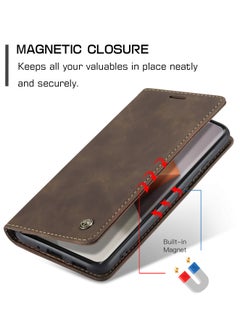 CaseMe For Xiaomi Redmi Note 13 Pro Plus Cover, Soft PU Leather Shockproof Mobile Phone Wallet Case, Full Body Protective Flip Cover Magnetic Adsorption Back Cover  - Image 3