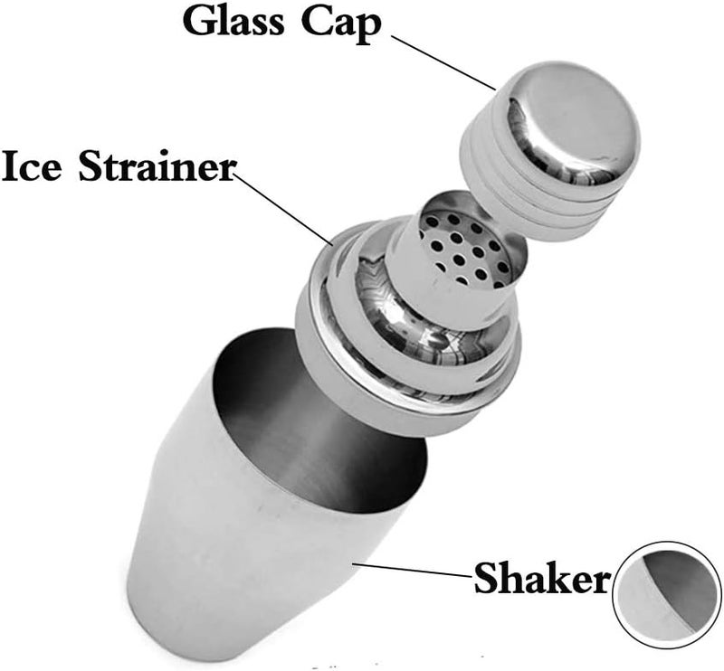 Delidge Small Cocktail Shaker 8oz Martini Shaker Bar Drink Shaker Mixer Shakers Bartending, 250ml Mini Cocktail Shakers Margarita Alcohol Liquor Barware Tools - Image 2