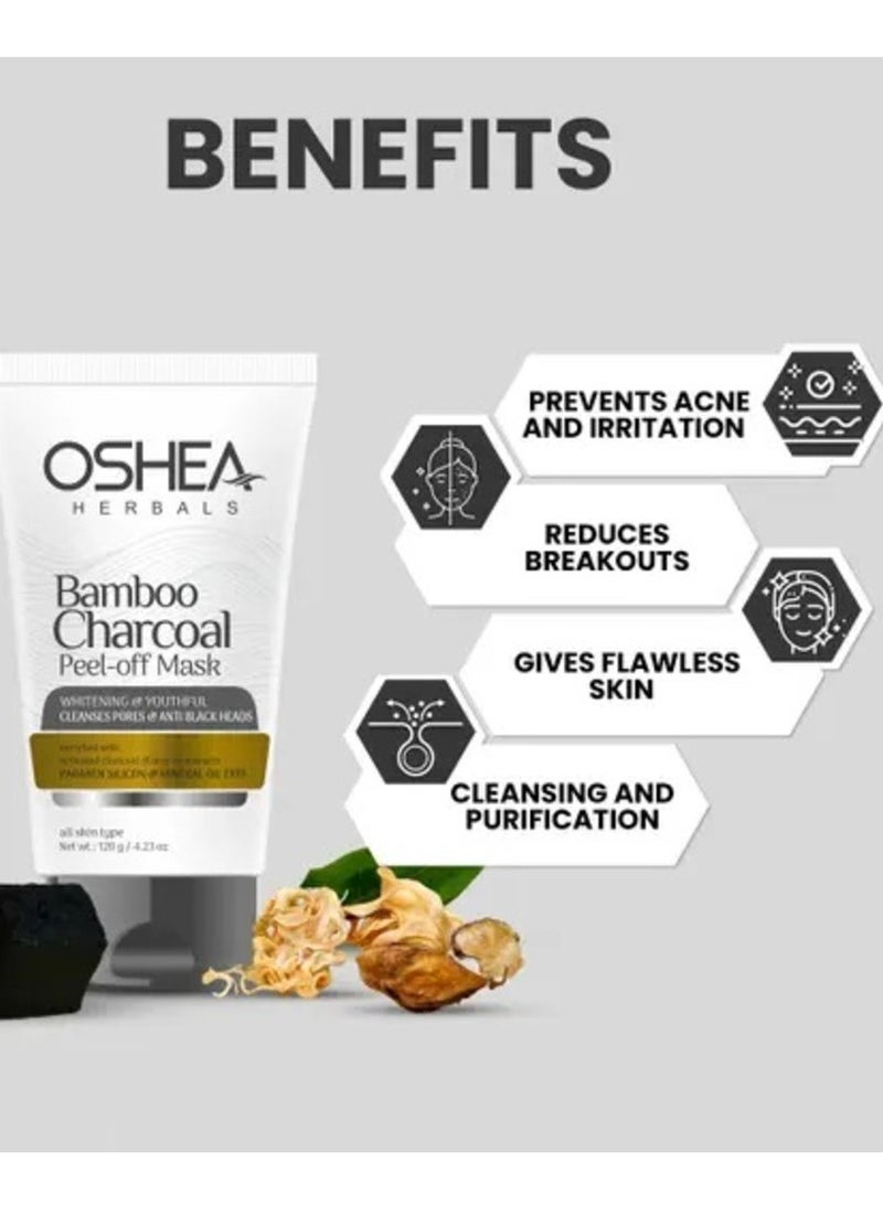 OSHEA Herbals Bamboo Charcoal Peel Off Mask 120 g - Image 2