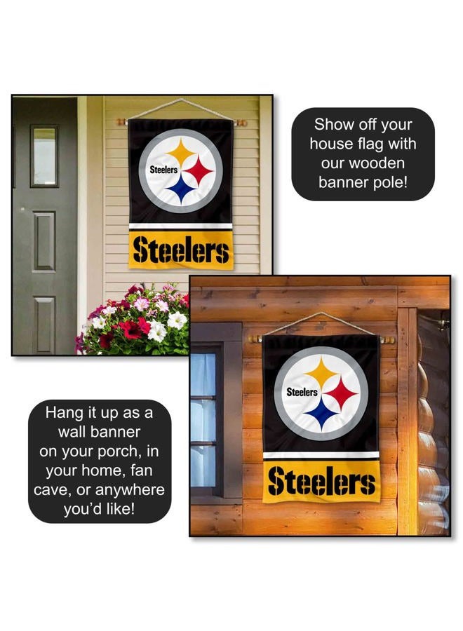 WinCraft Pittsburgh Steelers Two Sided House Flag - Image 5