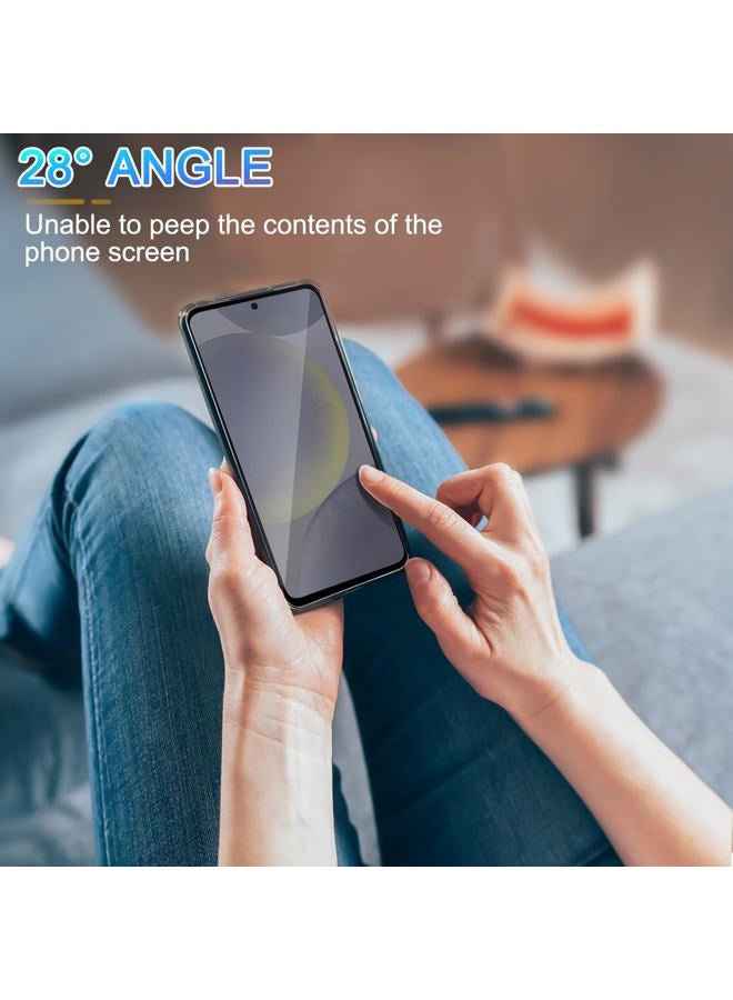 Lokyoo 2 Pack Privacy Screen Protector for Samsung Galaxy S24+/S24 Plus 6.7" [Anti-Spy Tempered Glass][Fingerprint Unlock Support], Anti-Scratch, Bubble-Free, Easy Install 9H Protective Glass - Image 3