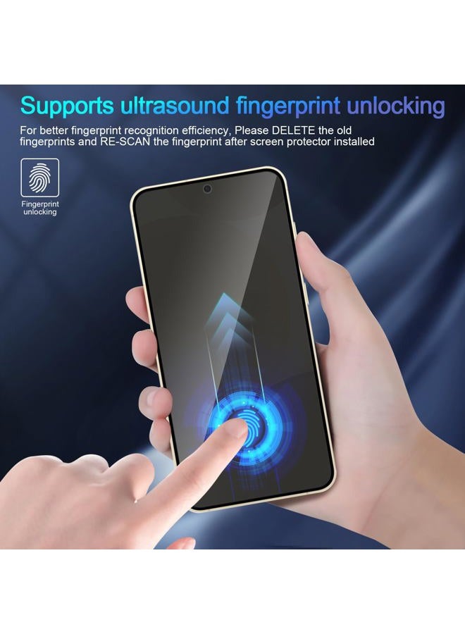 Lokyoo 2 Pack Privacy Screen Protector for Samsung Galaxy S24+/S24 Plus 6.7" [Anti-Spy Tempered Glass][Fingerprint Unlock Support], Anti-Scratch, Bubble-Free, Easy Install 9H Protective Glass - Image 4