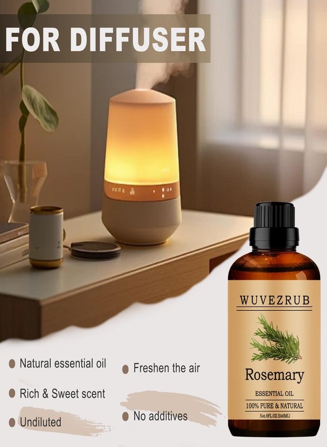 Wuvezrub Rosemary Essential Oils, 240ML Pure and Natural Essential Oil for Aromatherapy Diffuser - Rosemary /8 Fl Oz - Image 5