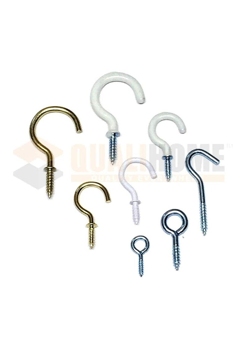 DIY Crafts DIY Crafts CTDIYHI34694 Handy Hook and Eyes Assortment Kit Includes Cup Hooks Eyes Vinyl Hooks Screwin Hooks Design No  - Image 2