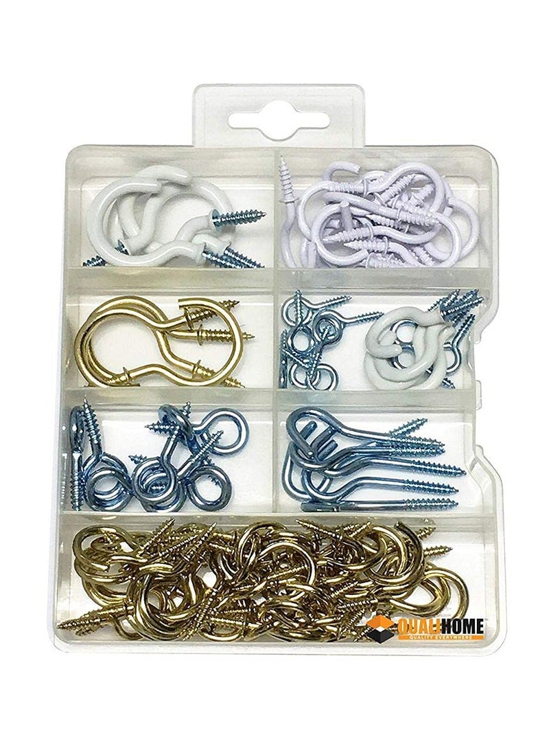 DIY Crafts DIY Crafts CTDIYHI34694 Handy Hook and Eyes Assortment Kit Includes Cup Hooks Eyes Vinyl Hooks Screwin Hooks Design No  - Image 1