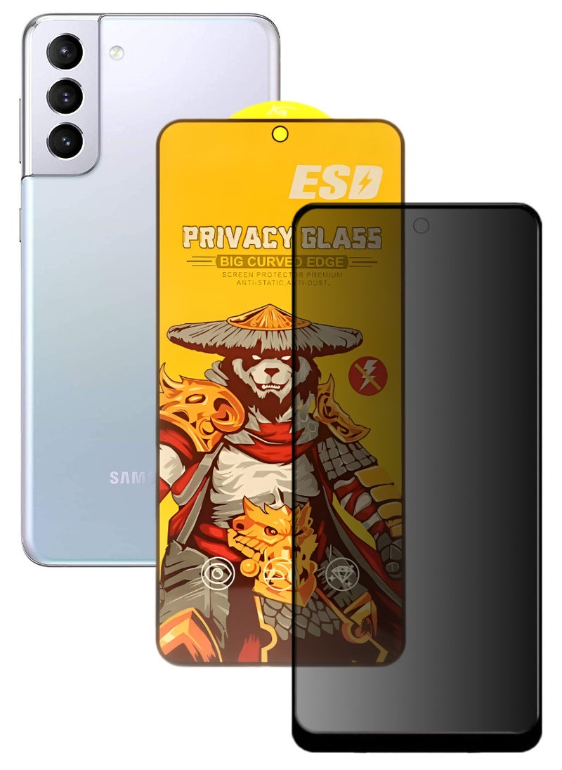 ESD Tempered Dustproof Privacy Glass Screen Protector Compatible For Samsung Galaxy S21 Plus - Image 1