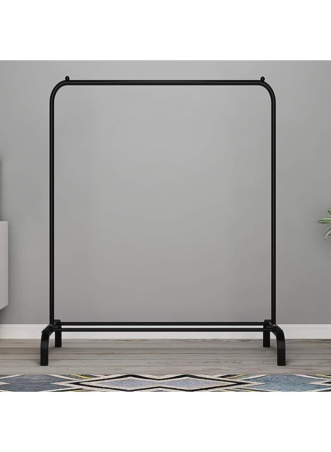 ستاند ملابس زوجي معدني بالكامل – منظم ملابس قوي باللون الأسود - Image 1