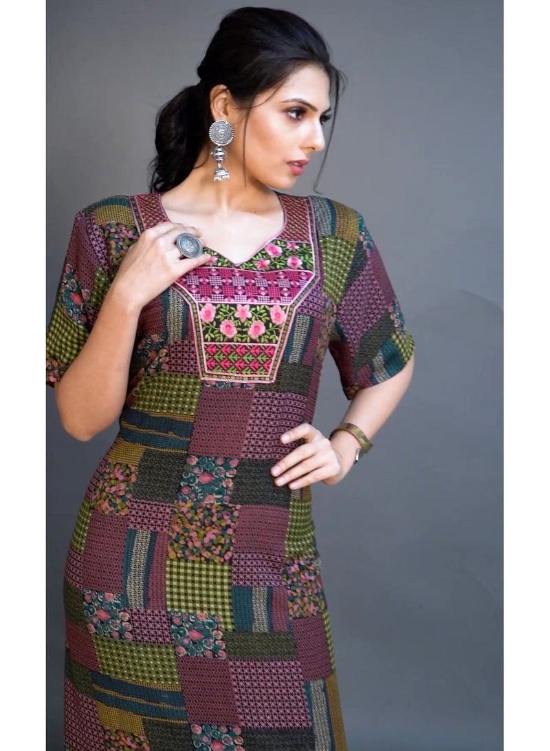 Jalabiya Alfine fabric Arabian Women Casual Dress TA-2049  - Image 2