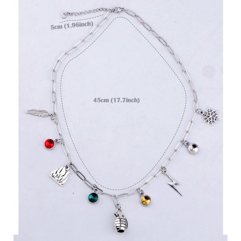 MAOFAED Japan Anime Charms Necklace for Fans, Paperclip Chain Necklace for Men Women, Anime Lover Gift (herolinkNE) - Image 2
