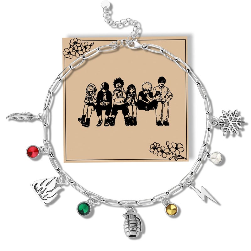 MAOFAED Japan Anime Charms Necklace for Fans, Paperclip Chain Necklace for Men Women, Anime Lover Gift (herolinkNE) - Image 1