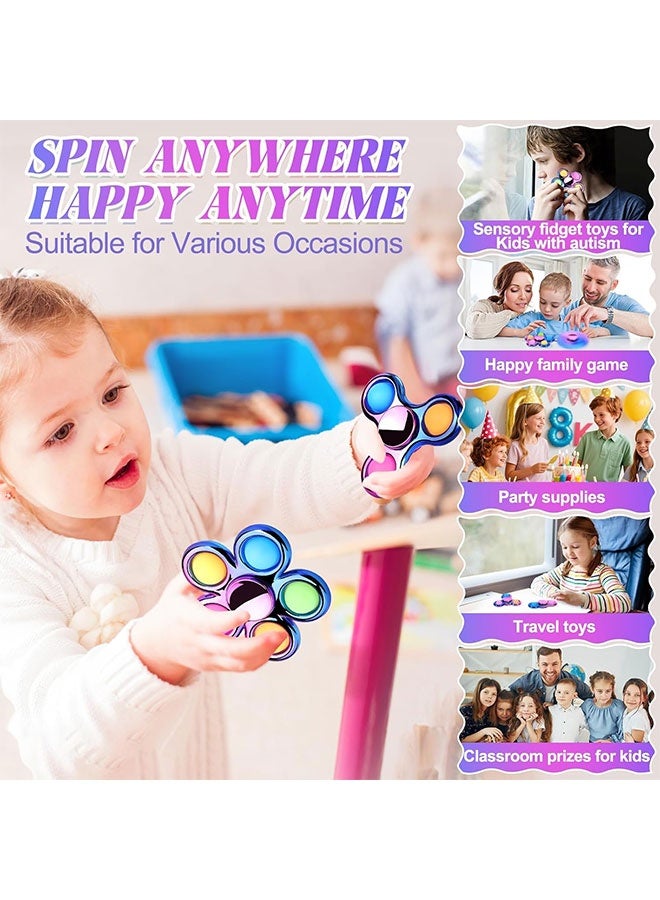 2 Pack Pop Fidget Spinner, Sensory Stress Relief Calming Toys, Novelty Gift for Kids Adults Autism ADHD Eid Birthday - Image 5