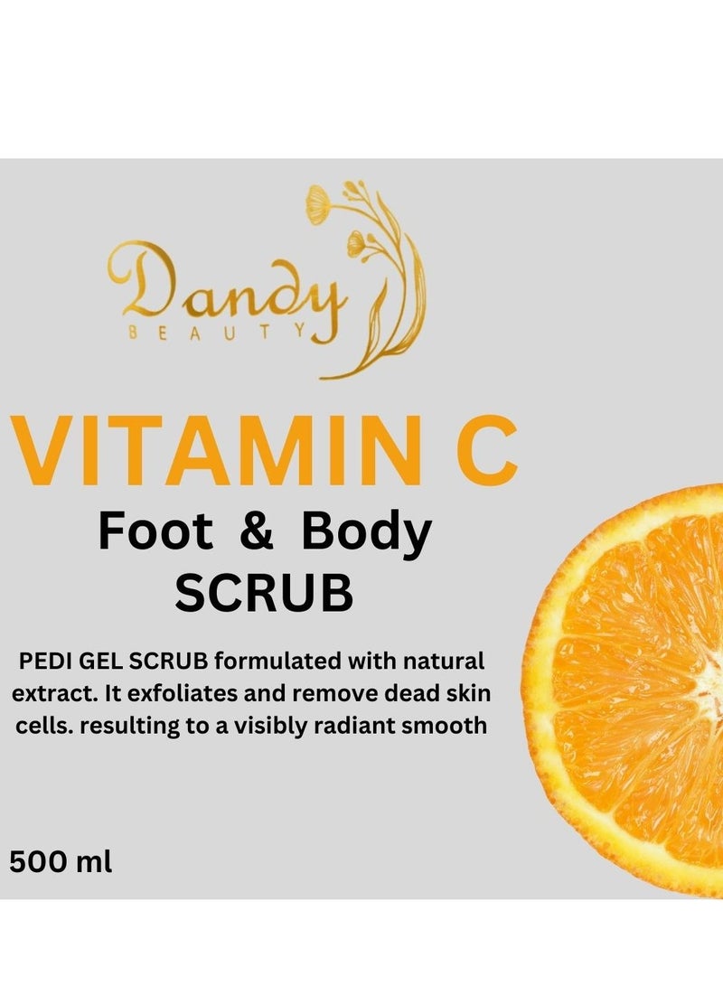 Dandy Beauty Body Scrub Vitamin C - 500ml Exfoliates and remove dead skin cells to visibly radiant smooth skin - Image 2