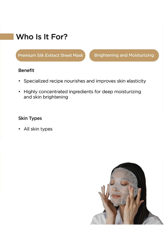Banobagi - Silk Therapy Pearl Mask with Hyaluronic Acid - Korean Face Mask for Brightened Complexion, Moisturizing & Hydrating Skincare, with Pearl Extract and Hyaluronic Acid for Glowing Skin, Deep Moisture, and Nourishment. Ideal for All Skin Types, 3 Sheets per Pack – Perfect for Revitalizing and Firming - Image 1