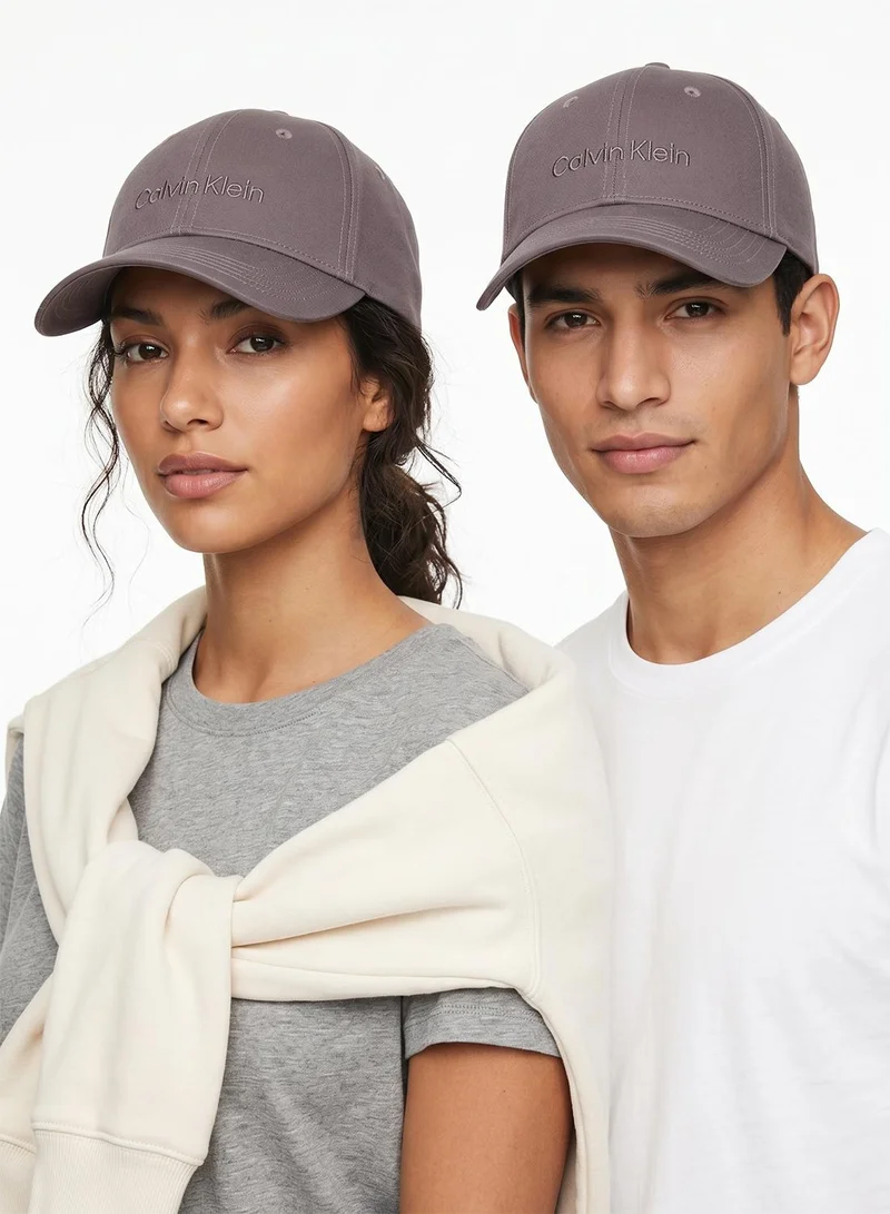 CALVIN KLEIN Charcoal Gray Logo Curve Peak Cap  | Best Price UAE