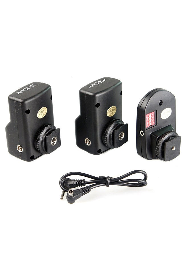ANDOER - Universal 16 Channels Radio Wireless Remote Speedlite Flash Trigger 1 Transmitter & 2 Receivers - Image 1