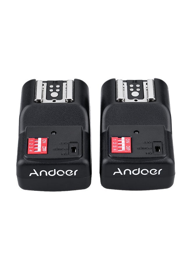 ANDOER - Universal 16 Channels Radio Wireless Remote Speedlite Flash Trigger 1 Transmitter & 2 Receivers - Image 1
