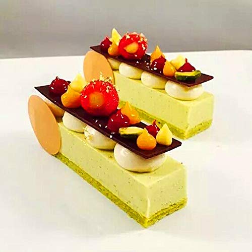 Balana Rectangular Cake Molds,Stainless Steel Cake Mousse Ring Rectangle Cookie Cutter Mousse Cake Cutter Ring Mold for Home Kitchen - Image 3