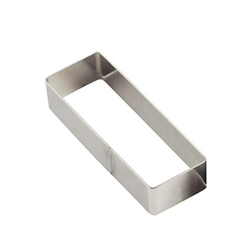 Balana Rectangular Cake Molds,Stainless Steel Cake Mousse Ring Rectangle Cookie Cutter Mousse Cake Cutter Ring Mold for Home Kitchen - Image 1