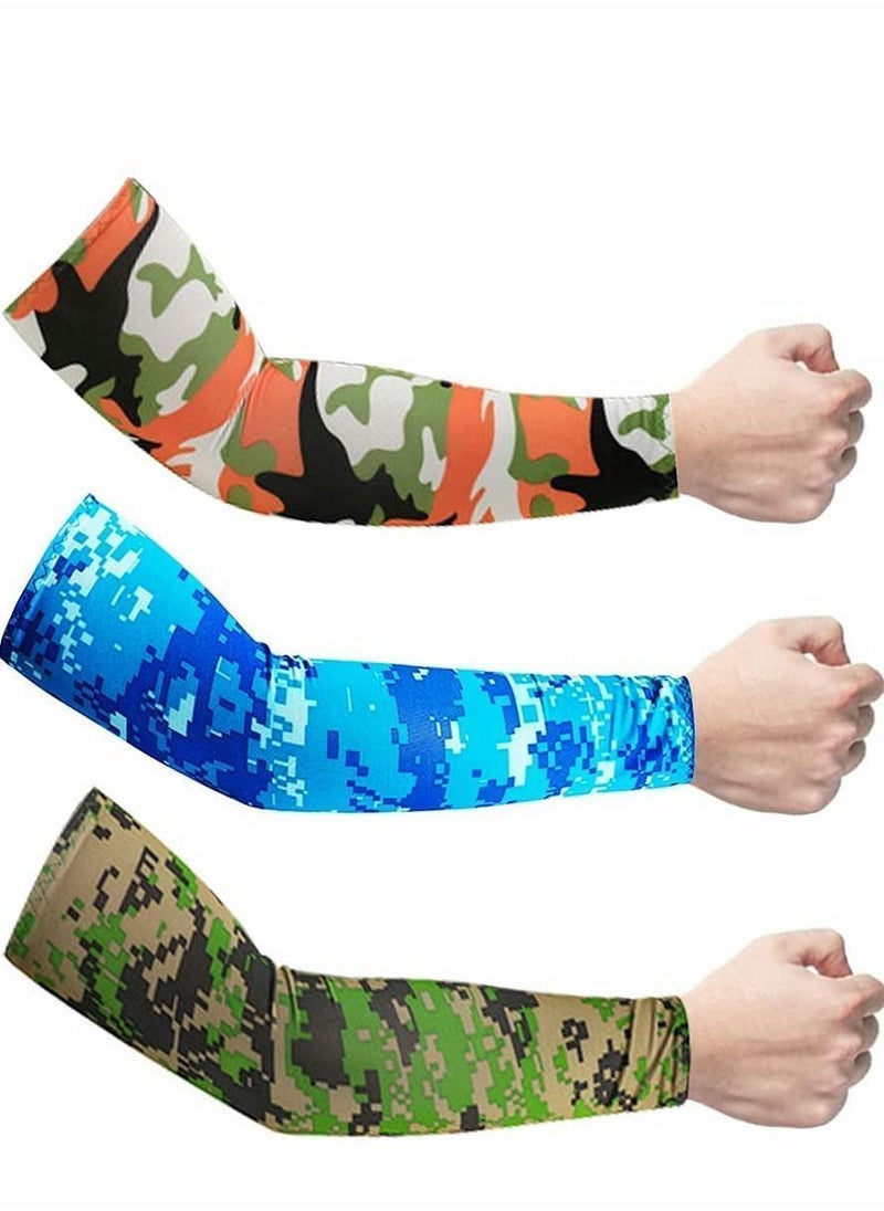 Y&D Sun UV Protection Cooling Arm Sleeves, UPF 50 Compression Long Cover, Sleeves Cooling, Cycling, Driving, Golf, Running for Men & Women - 3 Pairs  - Image 1