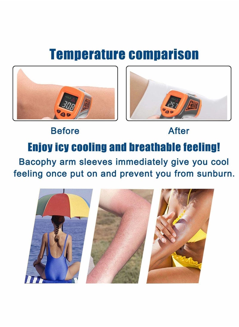 Y&D Sun UV Protection Cooling Arm Sleeves, UPF 50 Compression Long Cover, Sleeves Cooling, Cycling, Driving, Golf, Running for Men & Women - 3 Pairs  - Image 3