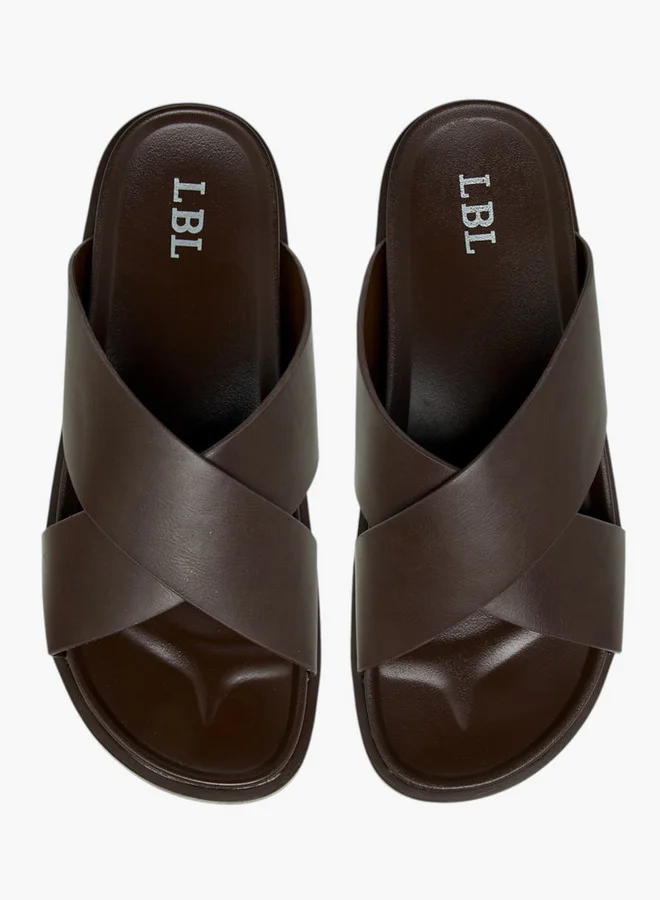 LBL by Shoexpress Cross Strap Slip-On Sandals