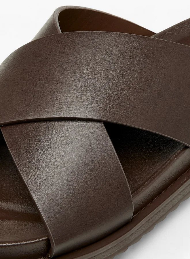 ال بي ال من شو اكسبرس Cross Strap Slip-On Sandals