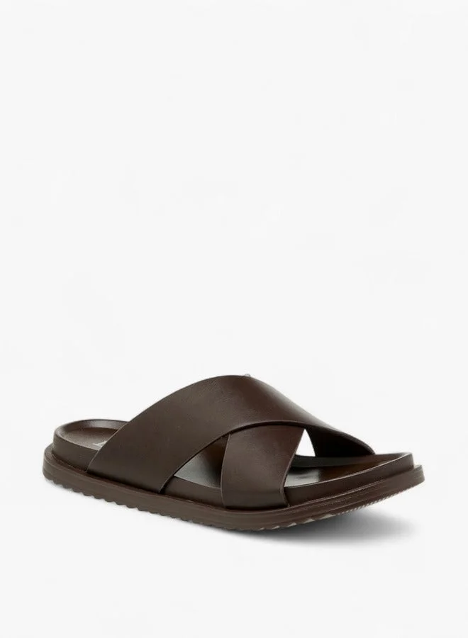 LBL by Shoexpress Cross Strap Slip-On Sandals