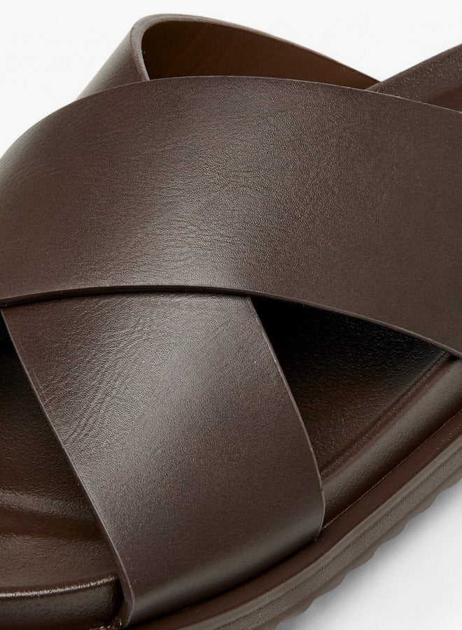 LBL by Shoexpress Cross Strap Slip-On Sandals - Image 4