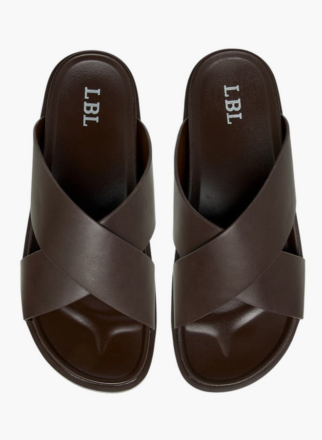 LBL by Shoexpress Cross Strap Slip-On Sandals - Image 3