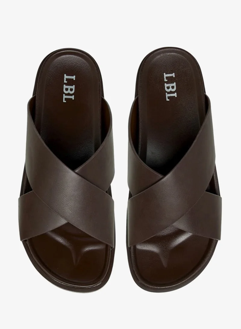 LBL by Shoexpress Cross Strap Slip-On Sandals
