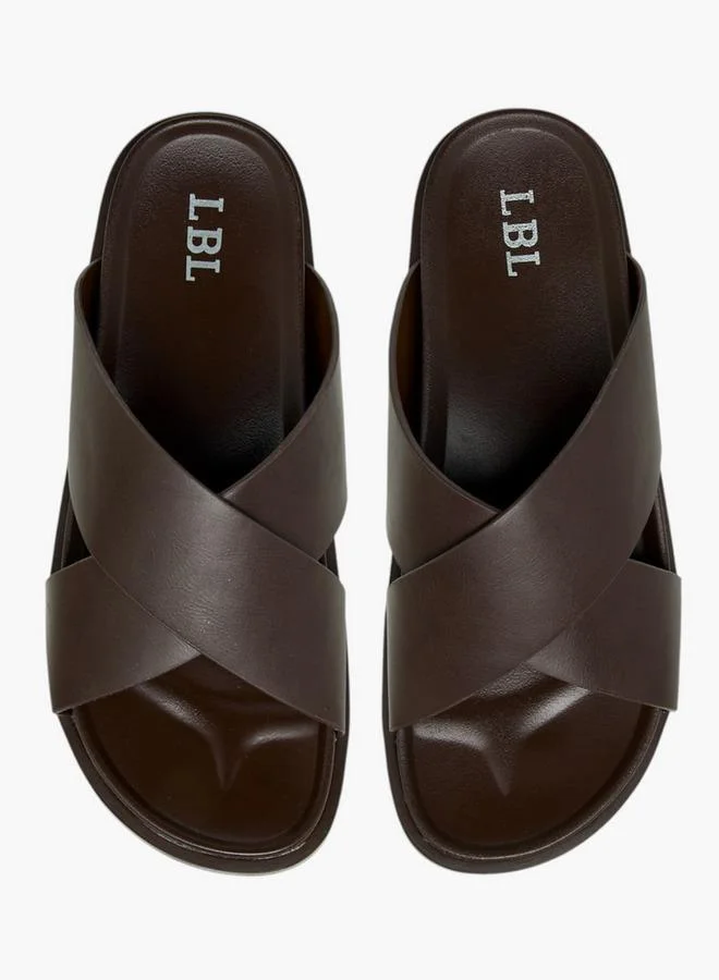LBL by Shoexpress Cross Strap Slip-On Sandals