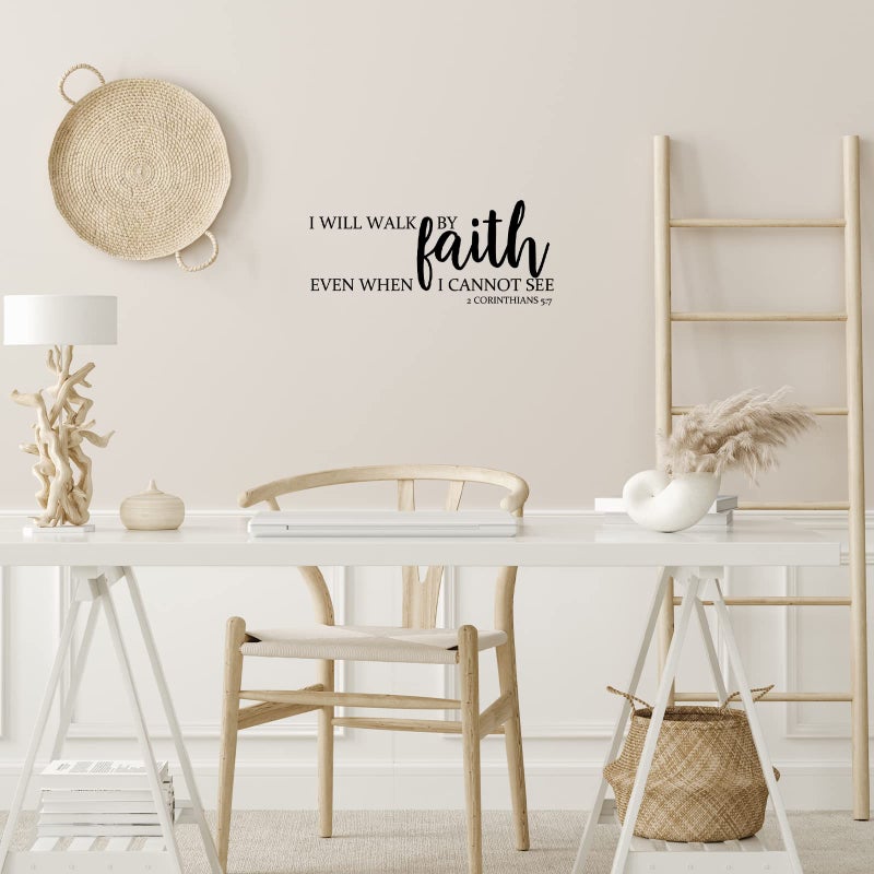 BBTO Bible Verse Wall Stickers Inspirational Quote Wall Decals Religious Motivational Scripture Sticker Peel and Stick for Bedroom Living Room Office Bathroom(Be Brave) - Image 4