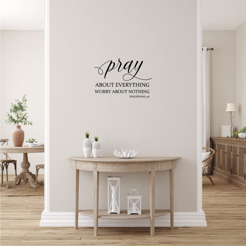 BBTO Bible Verse Wall Stickers Inspirational Quote Wall Decals Religious Motivational Scripture Sticker Peel and Stick for Bedroom Living Room Office Bathroom(Be Brave) - Image 2