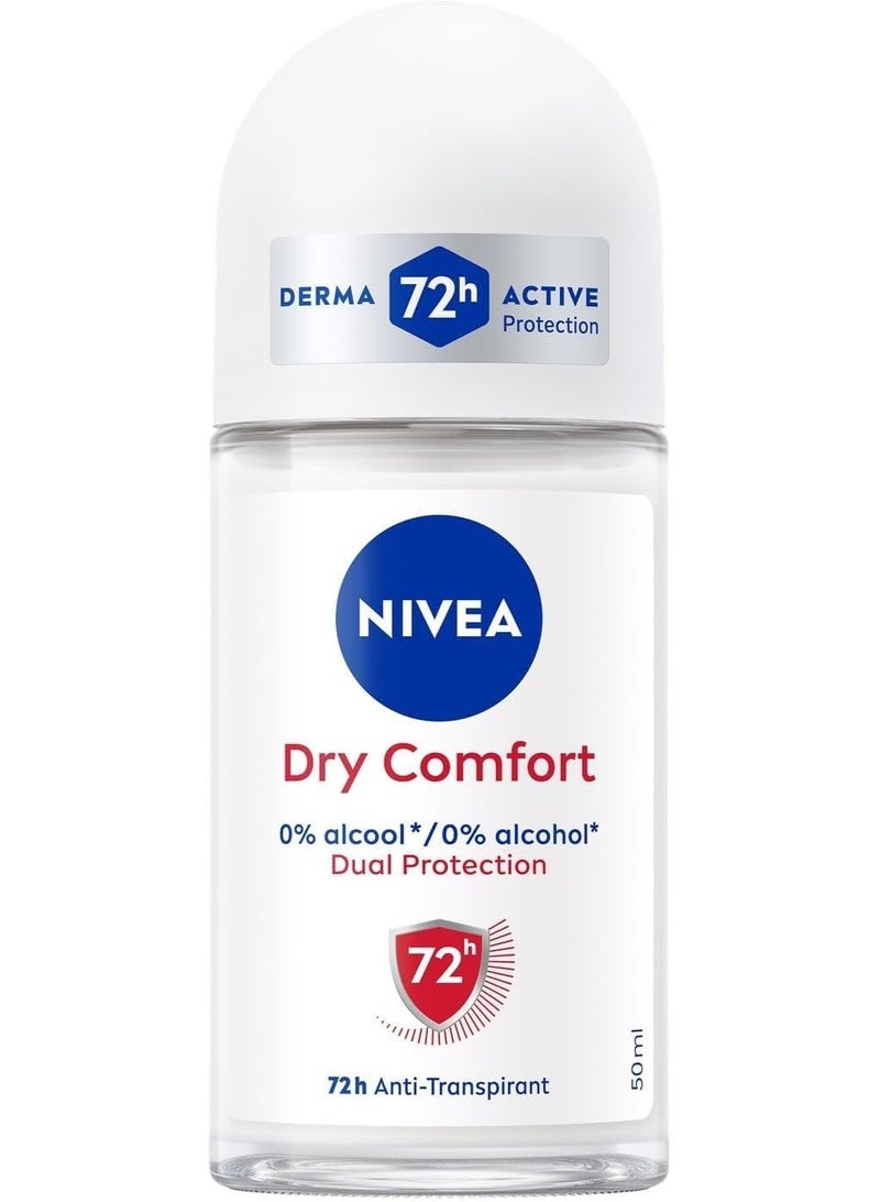 Nivea مزيل العرق الجاف المريح رول أون 50 مل عبوة من 3 - Image 2