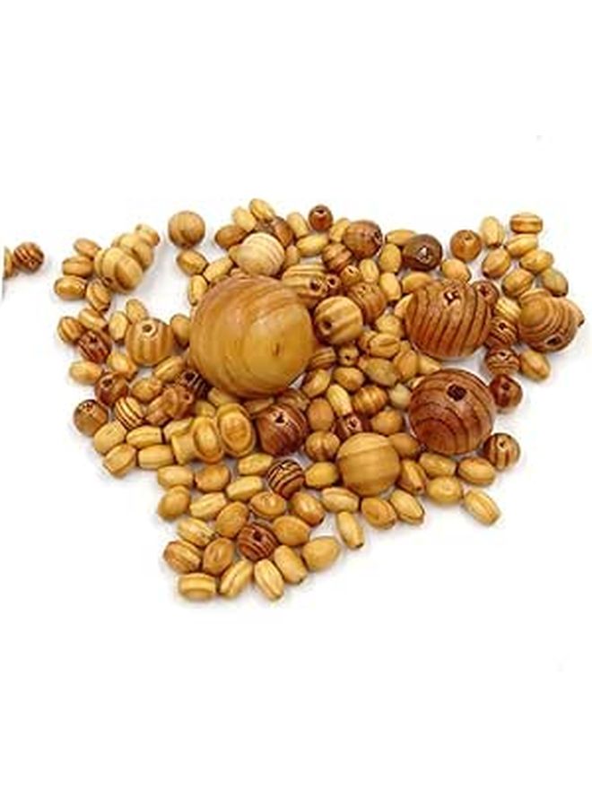 Wood Beads for Jewelry Making Round Spacer Assorted Charms 32g Craft Beads - Image 1