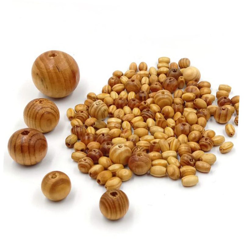 Wood Beads for Jewelry Making Round Spacer Assorted Charms 32g Craft Beads - Image 5