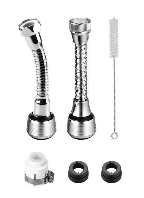 Faucet Extender Syarme Faucet Sprayer Attachment Kitchen Splash Filter Faucet 2 Pcs with 360 Degrees Moldable Sink Spray Tap Flex Faucet Aerator Universal Connector and Cleaning Brush