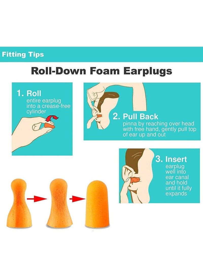 20 Pairs Soft Foam Ear Plugs for Sleeping, Snoring, Travel, Studying, Work, Noise Cancelling Sound Blocking Earplugs, Individually Wrapped, 32 dB Disposable Ear Protection - Image 2