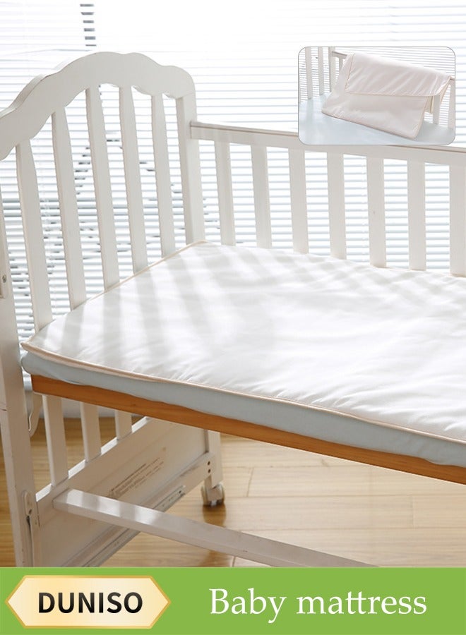 DUNISO Baby Crib Mattress，Baby Quilt,Anti Slip Mat，Baby Crawling Pad，140x70cm，Breathable Fabric，Can Be Used for Children's DIY Canvas - Image 1